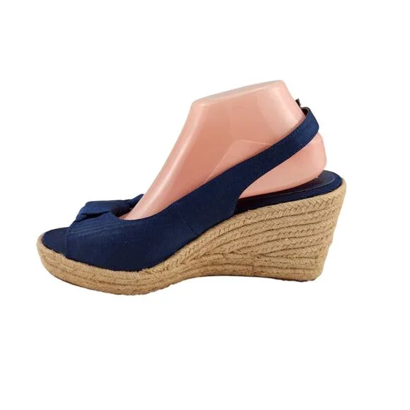 Naturalizer Womens Size 9.5 Bettina Peep-Toe Slingback Wedge Espadrille 228 - Picture 5 of 10